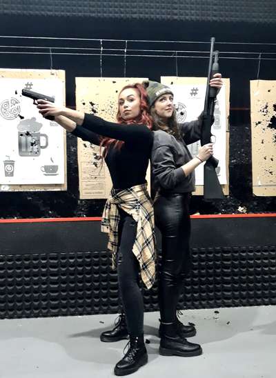 Pistol and pump-action shotgun