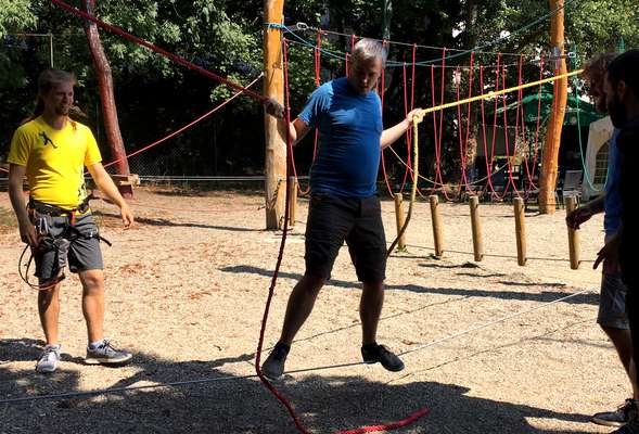 High rope | obstacles on the ground