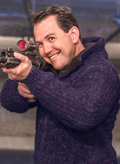 Photo of AR15 assault rifle.